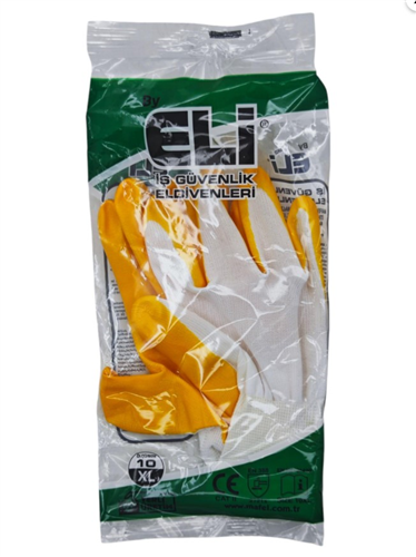 BY ELİ NİTRİL ELDİVEN SARI  ( 12 ÇİFT )